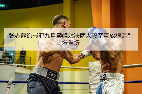 张志磊约书亚九月巅峰对决两人隔空互放狠话引爆拳坛